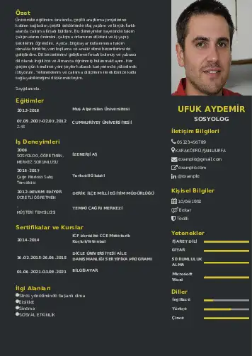 Sosyolog Cv Örnekleri cv indir